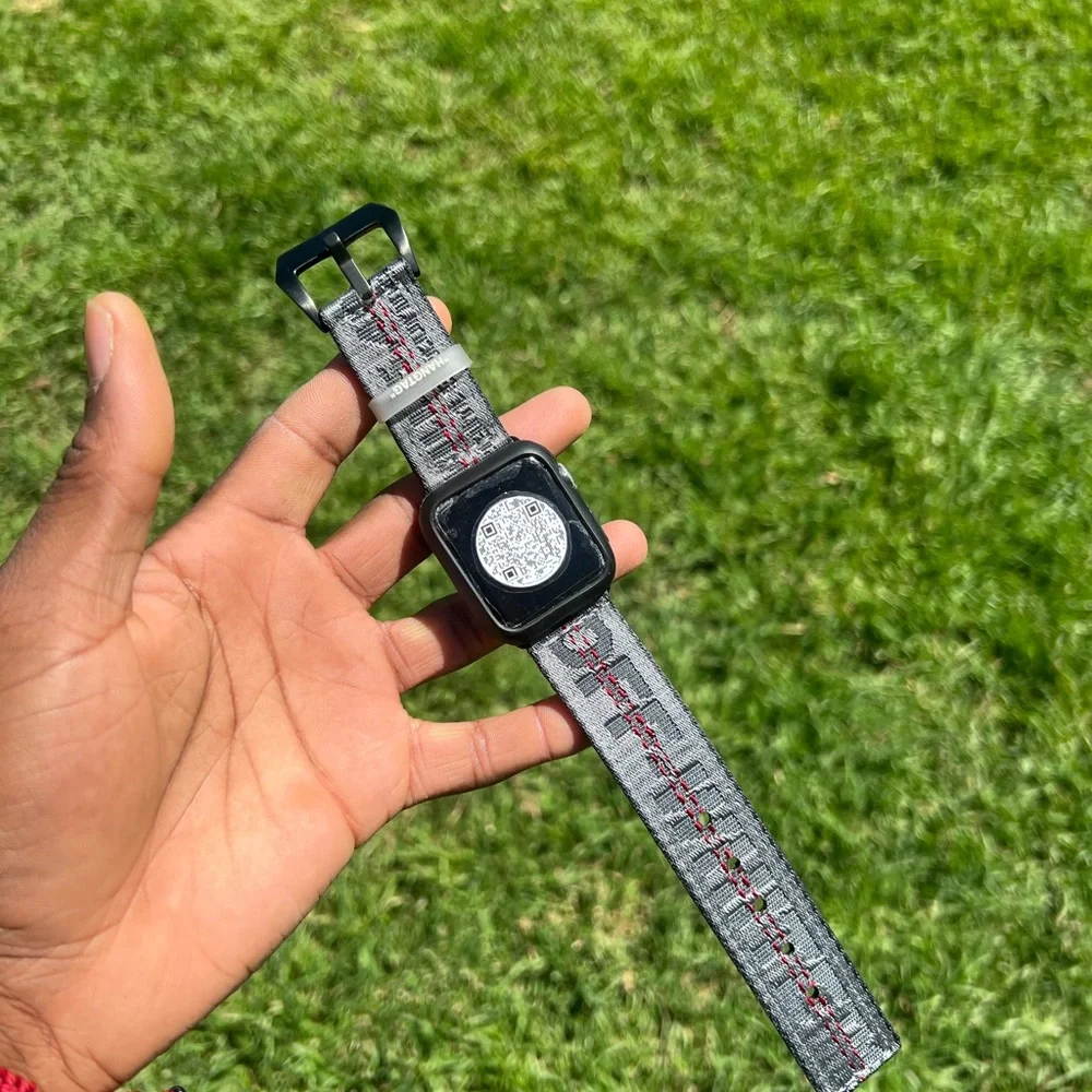 COPY - Off-White Mini Belt Apple Watch Band GREY